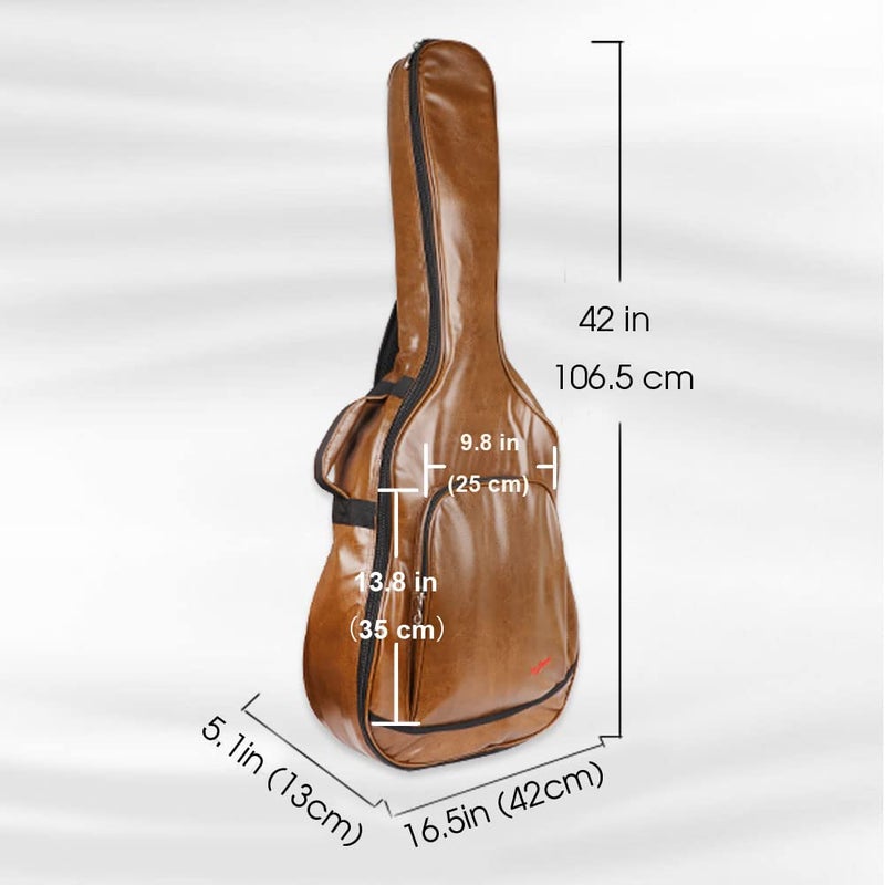 Mr.Power Guitar Gig Bag for 40-41 inch Full Size Acoustic & Classical Guitar PU Leather Musicians Gear - Image 2